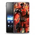 Дизайнерский пластиковый чехол для Sony Xperia TX Дэдпул