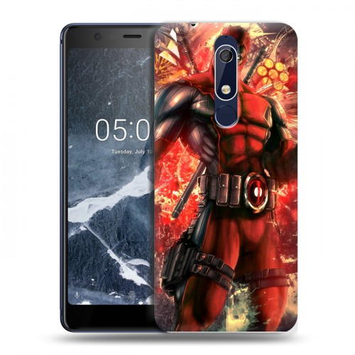 Дизайнерский пластиковый чехол для Nokia 5.1 Дэдпул