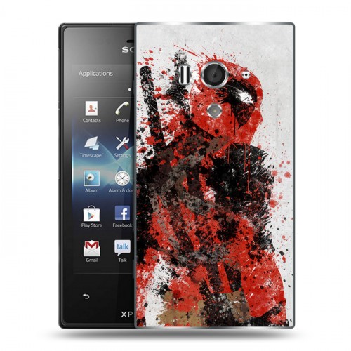 Дизайнерский пластиковый чехол для Sony Xperia acro S Дэдпул