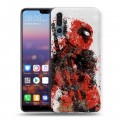 Дизайнерский силиконовый с усиленными углами чехол для Huawei P20 Pro Дэдпул