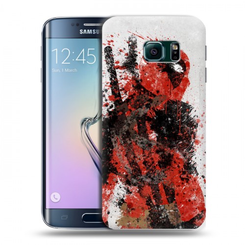 Дизайнерский пластиковый чехол для Samsung Galaxy S6 Edge Дэдпул