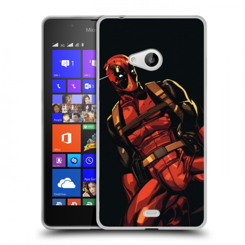 Дизайнерский пластиковый чехол для Microsoft Lumia 540 Дэдпул