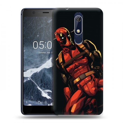 Дизайнерский пластиковый чехол для Nokia 5.1 Дэдпул