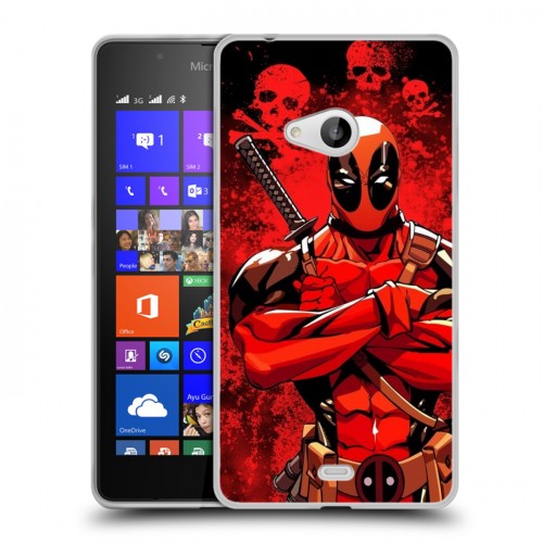 Дизайнерский пластиковый чехол для Microsoft Lumia 540 Дэдпул