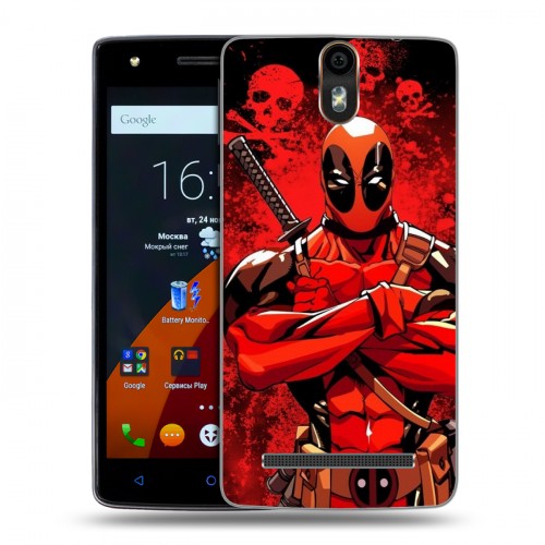 Дизайнерский силиконовый чехол для Wileyfox Storm Дэдпул