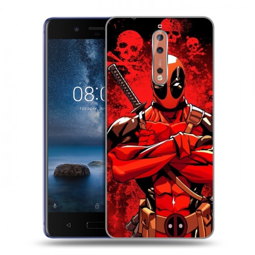 Дизайнерский пластиковый чехол для Nokia 8 Дэдпул