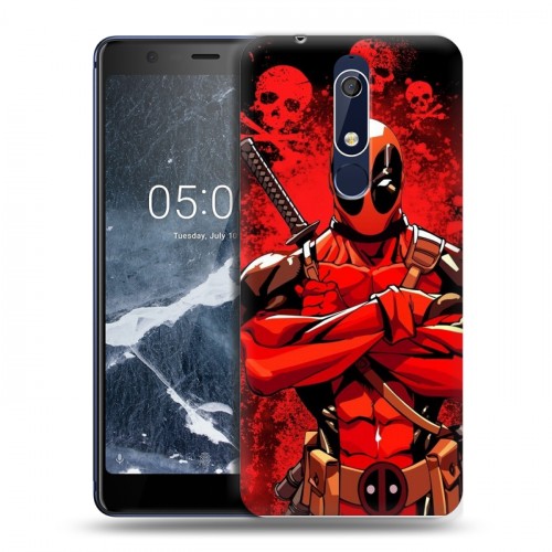 Дизайнерский пластиковый чехол для Nokia 5.1 Дэдпул