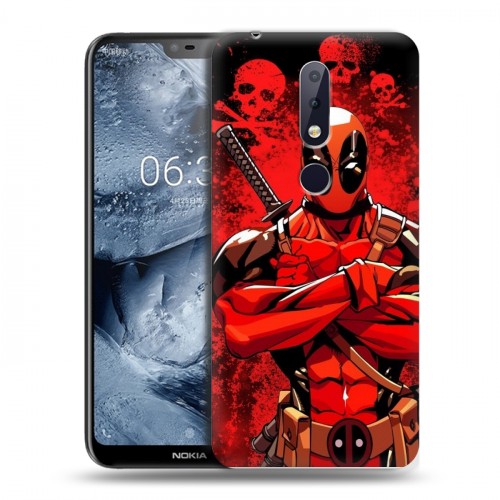 Дизайнерский пластиковый чехол для Nokia 6.1 Plus Дэдпул