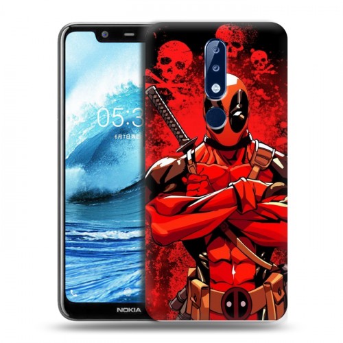 Дизайнерский силиконовый чехол для Nokia 5.1 Plus Дэдпул