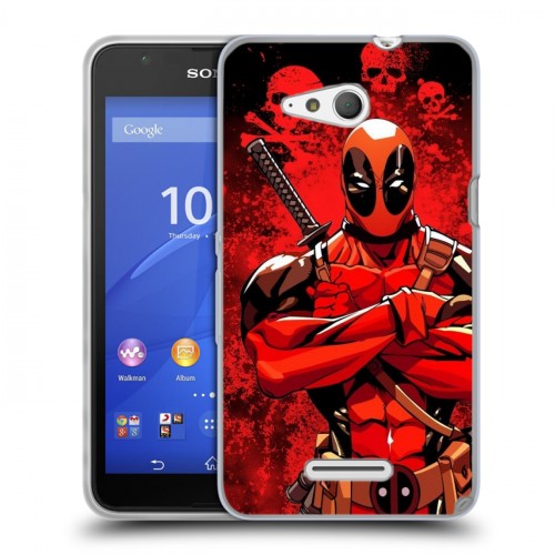 Дизайнерский пластиковый чехол для Sony Xperia E4g Дэдпул