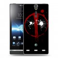 Дизайнерский пластиковый чехол для Sony Xperia S Дэдпул