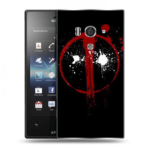 Дизайнерский пластиковый чехол для Sony Xperia acro S Дэдпул