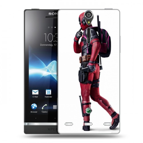 Дизайнерский пластиковый чехол для Sony Xperia S Дэдпул