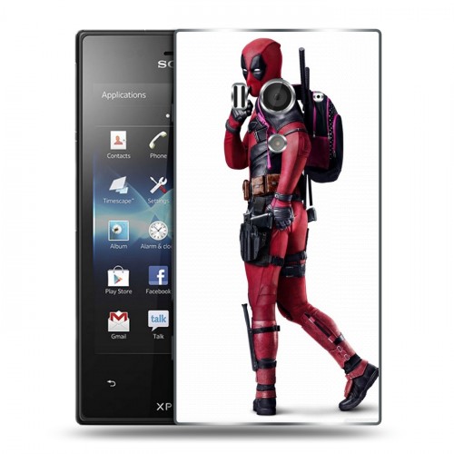 Дизайнерский пластиковый чехол для Sony Xperia acro S Дэдпул