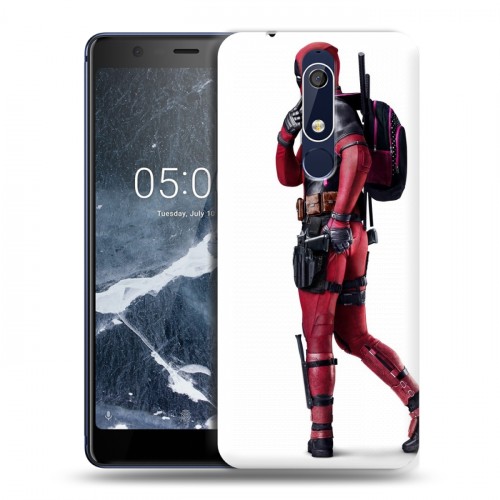 Дизайнерский пластиковый чехол для Nokia 5.1 Дэдпул