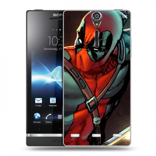 Дизайнерский пластиковый чехол для Sony Xperia S Дэдпул