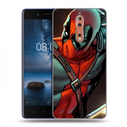 Дизайнерский пластиковый чехол для Nokia 8 Дэдпул