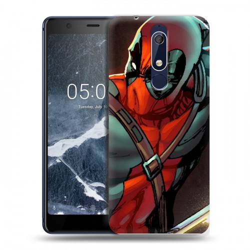 Дизайнерский пластиковый чехол для Nokia 5.1 Дэдпул