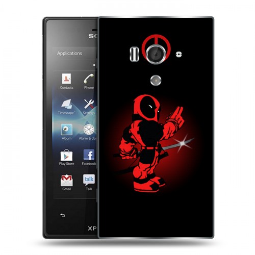 Дизайнерский пластиковый чехол для Sony Xperia acro S Дэдпул