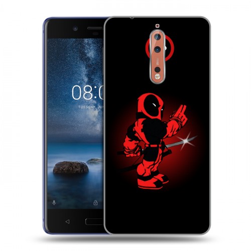 Дизайнерский пластиковый чехол для Nokia 8 Дэдпул