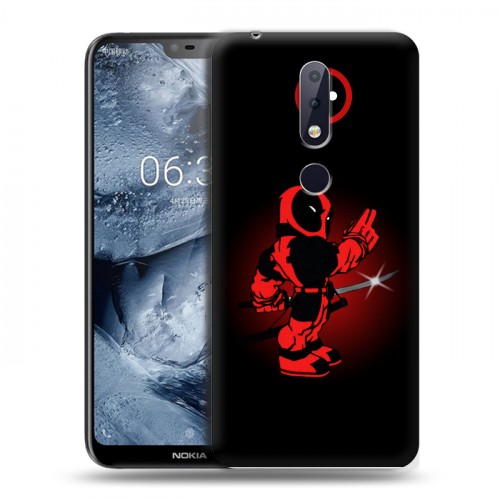 Дизайнерский пластиковый чехол для Nokia 6.1 Plus Дэдпул