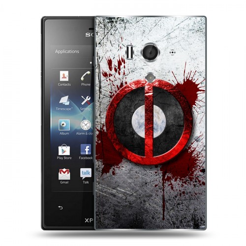 Дизайнерский пластиковый чехол для Sony Xperia acro S Дэдпул