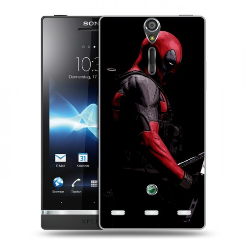 Дизайнерский пластиковый чехол для Sony Xperia S Дэдпул