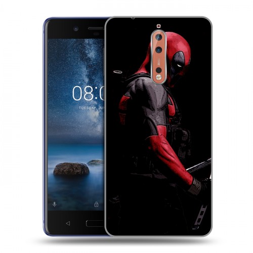 Дизайнерский пластиковый чехол для Nokia 8 Дэдпул