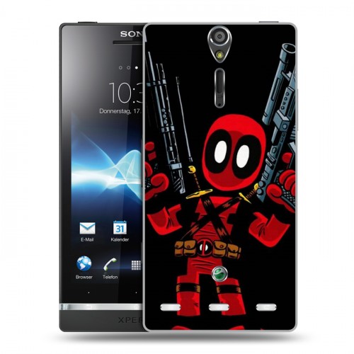 Дизайнерский пластиковый чехол для Sony Xperia S Дэдпул