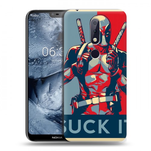 Дизайнерский силиконовый чехол для Nokia 6.1 Plus Дэдпул