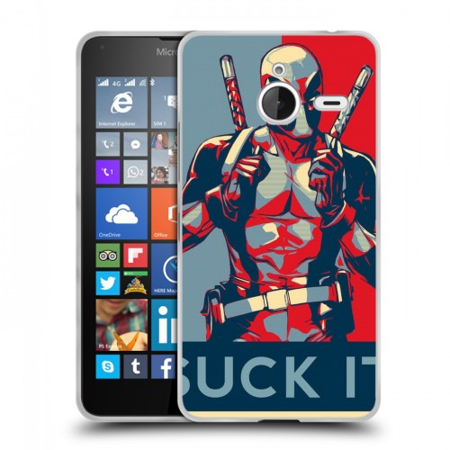 Дизайнерский пластиковый чехол для Microsoft Lumia 640 XL Дэдпул