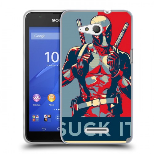 Дизайнерский пластиковый чехол для Sony Xperia E4g Дэдпул