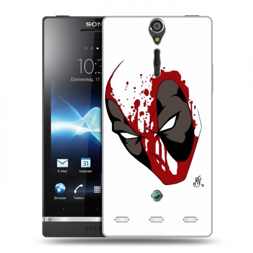 Дизайнерский пластиковый чехол для Sony Xperia S Дэдпул