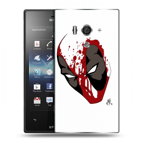 Дизайнерский пластиковый чехол для Sony Xperia acro S Дэдпул