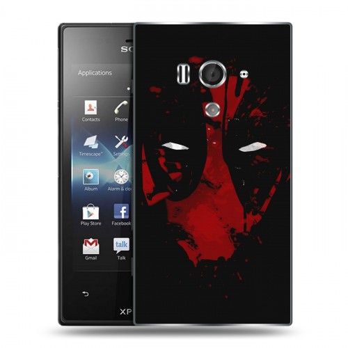 Дизайнерский пластиковый чехол для Sony Xperia acro S Дэдпул