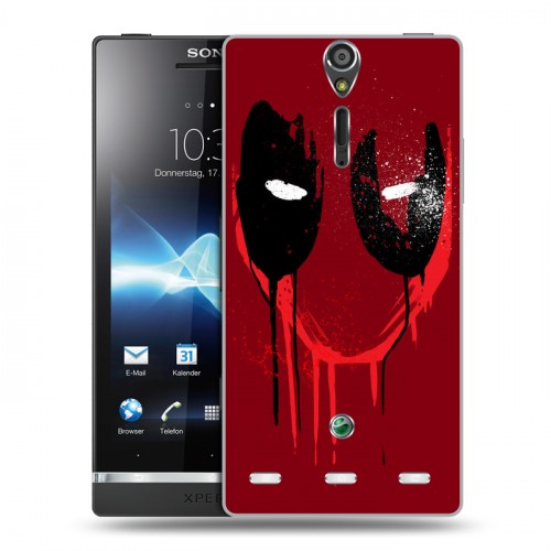 Дизайнерский пластиковый чехол для Sony Xperia S Дэдпул