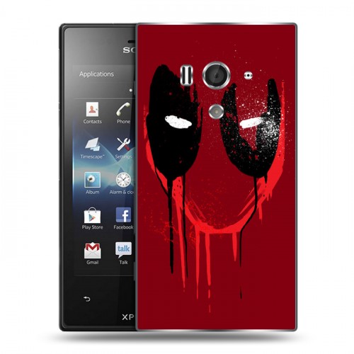 Дизайнерский пластиковый чехол для Sony Xperia acro S Дэдпул