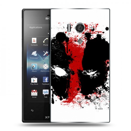 Дизайнерский пластиковый чехол для Sony Xperia acro S Дэдпул