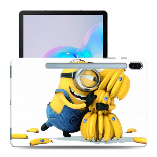 Дизайнерский силиконовый с усиленными углами чехол для Samsung Galaxy Tab S6 Миньоны