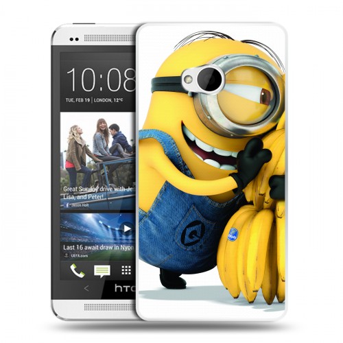 Дизайнерский пластиковый чехол для HTC One (M7) Dual SIM Миньоны