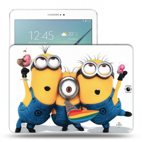 Дизайнерский силиконовый чехол для Samsung Galaxy Tab S2 9.7 Миньоны