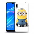 Дизайнерский пластиковый чехол для Huawei Y6 (2019) Миньоны