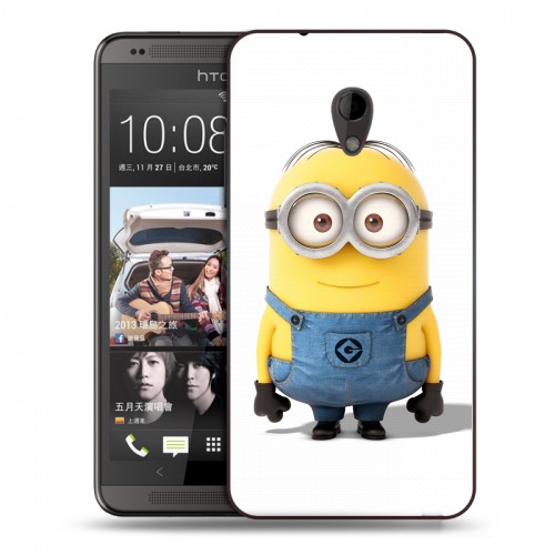 Дизайнерский пластиковый чехол для HTC Desire 700 Миньоны