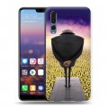 Дизайнерский силиконовый с усиленными углами чехол для Huawei P20 Pro Миньоны