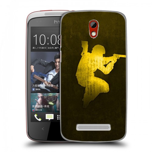 Дизайнерский пластиковый чехол для HTC Desire 500 Counter-strike