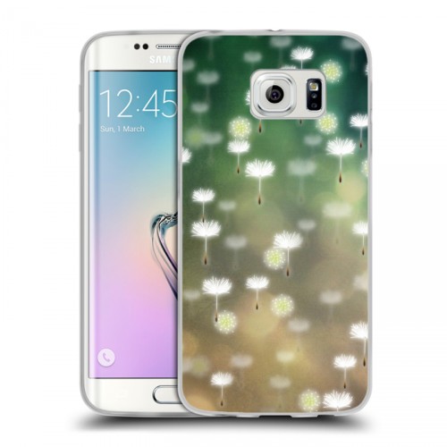 Дизайнерский пластиковый чехол для Samsung Galaxy S6 Edge Прекрасные одуванчики