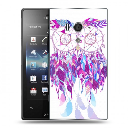 Дизайнерский пластиковый чехол для Sony Xperia acro S Совиные ловцы снов