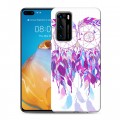 Дизайнерский силиконовый с усиленными углами чехол для Huawei P40 Совиные ловцы снов