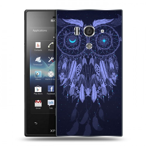 Дизайнерский пластиковый чехол для Sony Xperia acro S Совиные ловцы снов