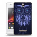 Дизайнерский пластиковый чехол для Sony Xperia E Совиные ловцы снов